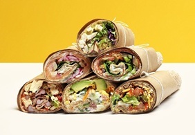 6 stk. Wraps med Falafel & Hummus